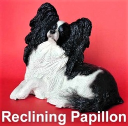 RECLINING PAPILLON by Quality Purebred Dog Figurines by  Nancy Miller Pinke